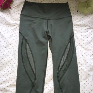 Green High Waisted Aerie Leggings